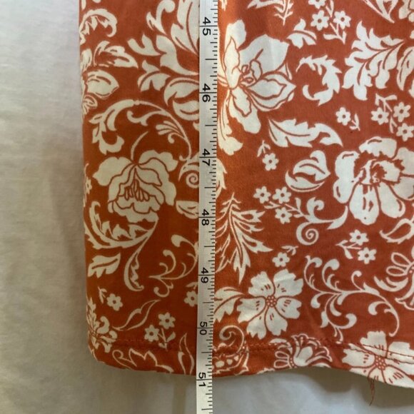 LUCKY BRAND Apricot Floral print Midi Dress Boho Sleeveless - Picture 8 of 14